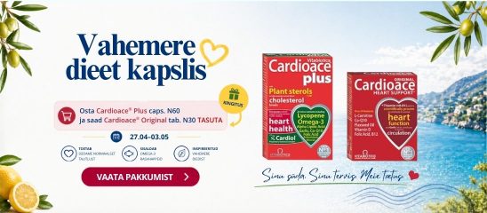 Osta Cardioace Plus ja saad Cardioace Originali kauba peale, kingituseks.